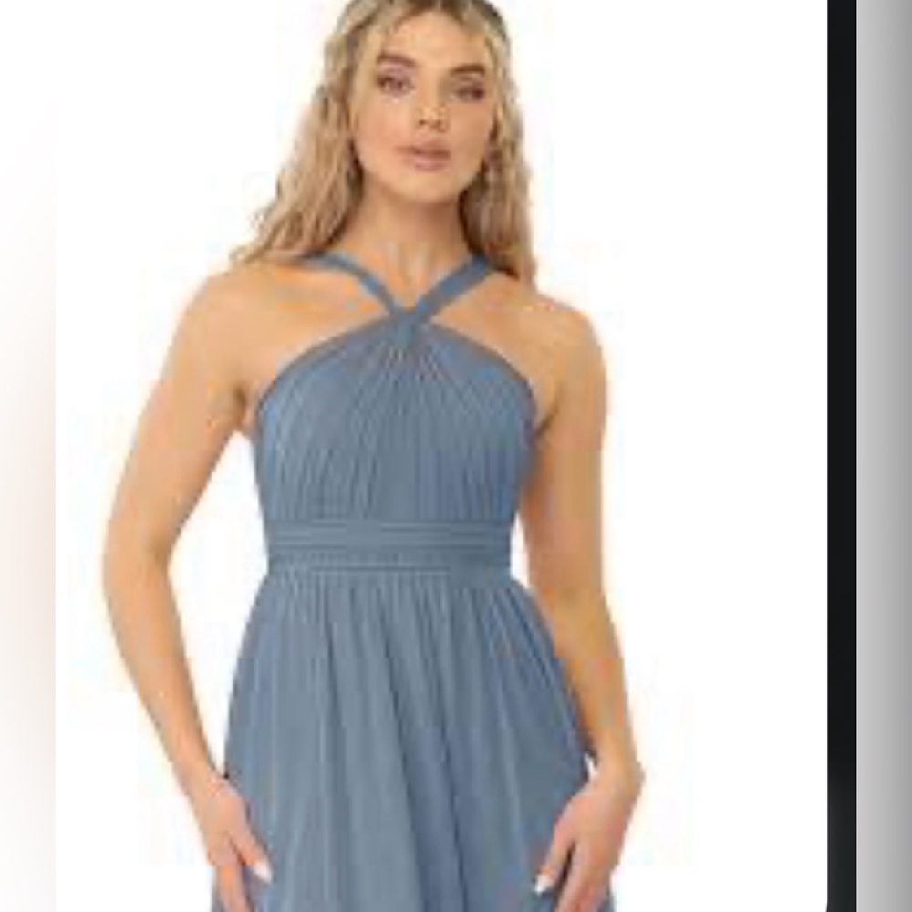 NWT Azazie Kielle dress in dusty blue size A12